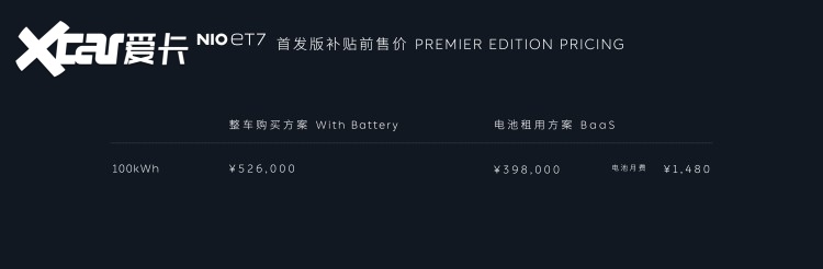 44.8万起售 蔚来旗舰级纯电轿车ET7开启预售