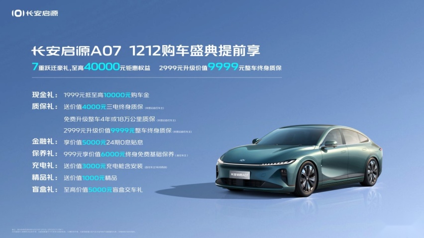 长安启源发布“双十二购车盛典”，数智电驱带来多项领先技术
