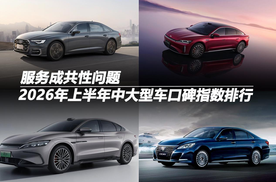 2026年上半年中大型车口碑指数排行：服务成共性问题