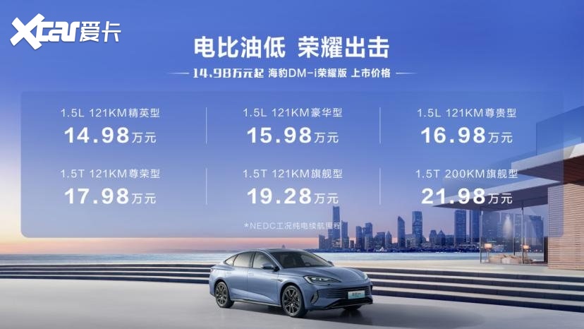 电比油低 荣耀出击 宋PLUS荣耀版、海豹DM-i荣耀版劲爆上市！
