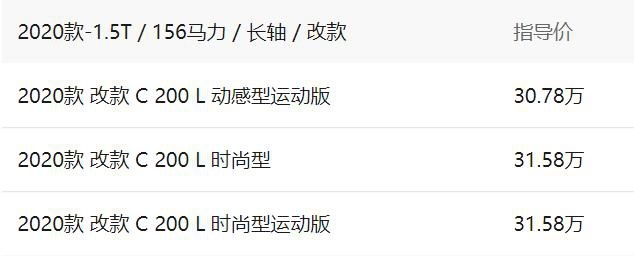 终端优惠8折 小保养933元 奔驰C级用车成本分析