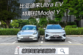 谁被一棵树难倒呢？比亚迪宋Ultra EV和Model Y辅助驾驶实测