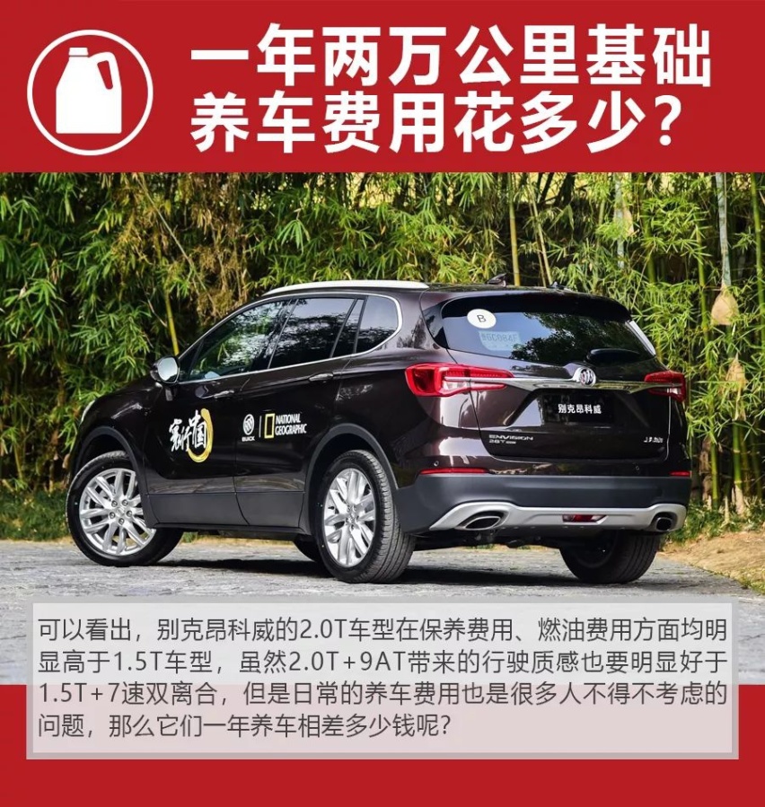 优惠3万起，昂科威1.5T和2.0T的购车、养车费用差多少？