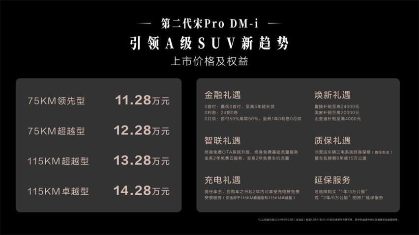 A级SUV冠军全面进化 第二代宋Pro DM-i上市 11.28-14