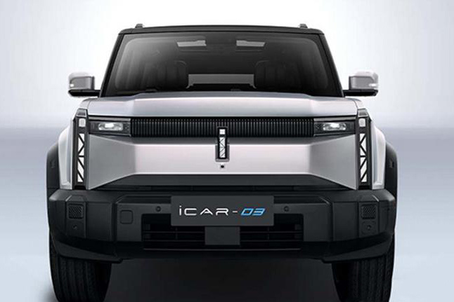 奇瑞iCAR 03的官图造型，这前脸LOGO造型，像不像魏牌？