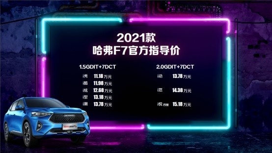 增配不增价，2021款哈弗F7/F7x上市，11.18万起售