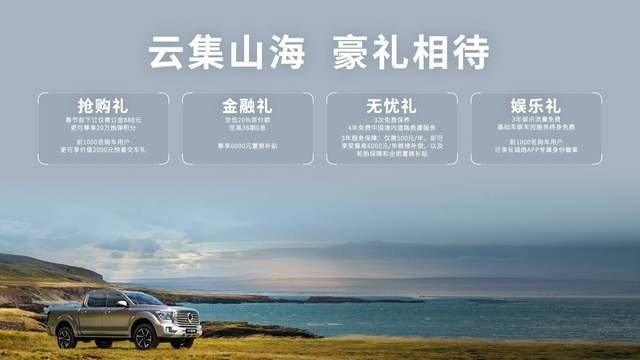大型高性能豪华皮卡山海炮重磅上市 售价22.88万起