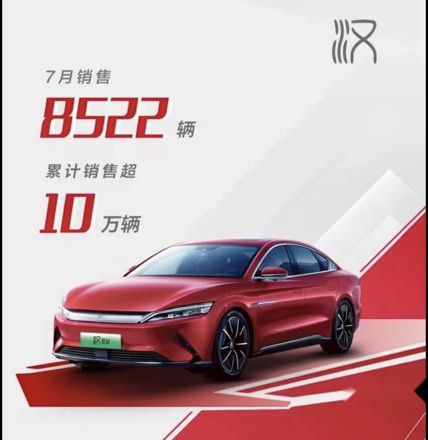7月销量达8522辆，比亚迪汉销量发布！