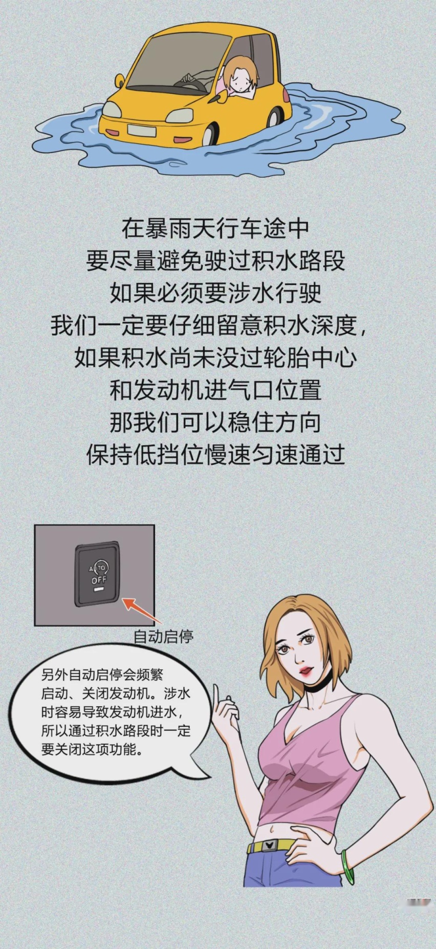 【小姐姐讲堂】漫画｜雨雪季用车都有哪些注意事项？
