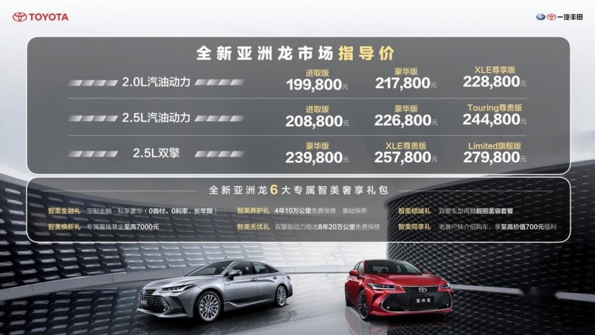 销量口碑双丰收，改款再升级，一汽丰田亚洲龙19.98万元起售