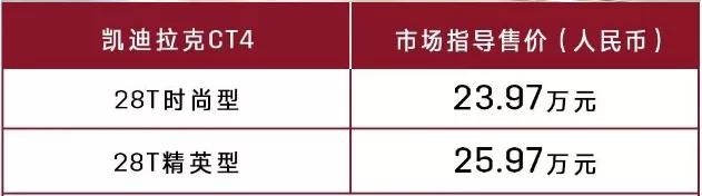 23.97万起，同级唯一豪华后驱，凯迪拉克CT4玩真的