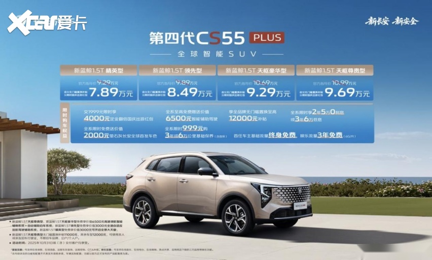 优惠后7.89万起，“全球智能SUV”第四代CS55PLUS正式发布！