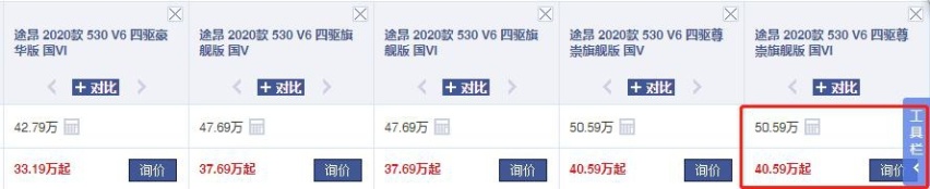 中大型SUV途昂降至25万，心慌的不应该是汉兰达