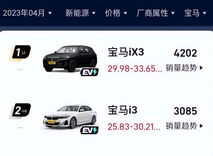 大型双标现场，电车月销7千“小蔚”真惨，宝马就很行