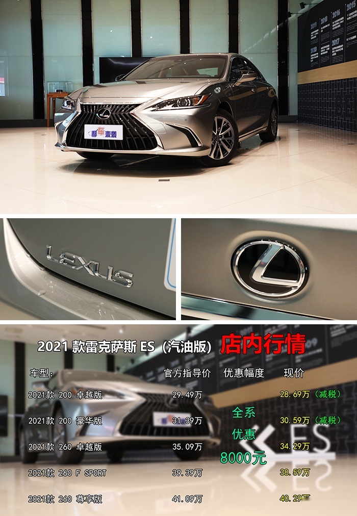 纯进口豪华车品质，优惠8000元+购置税减半，雷克萨斯ES还算贵么？