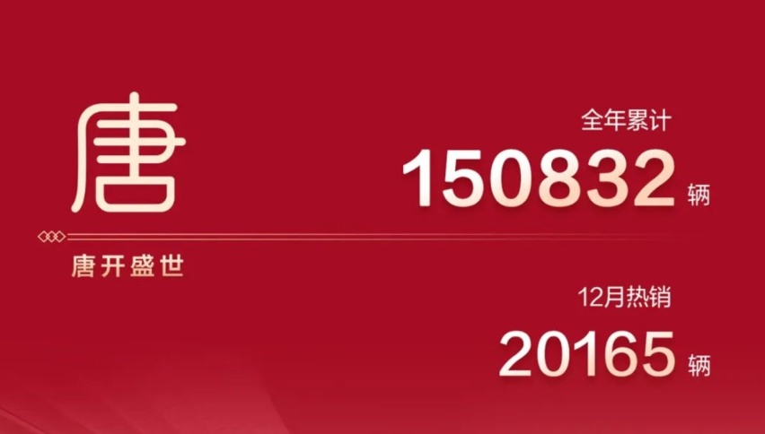 比亚迪王朝网2022年销量公布，累计售出113.2万