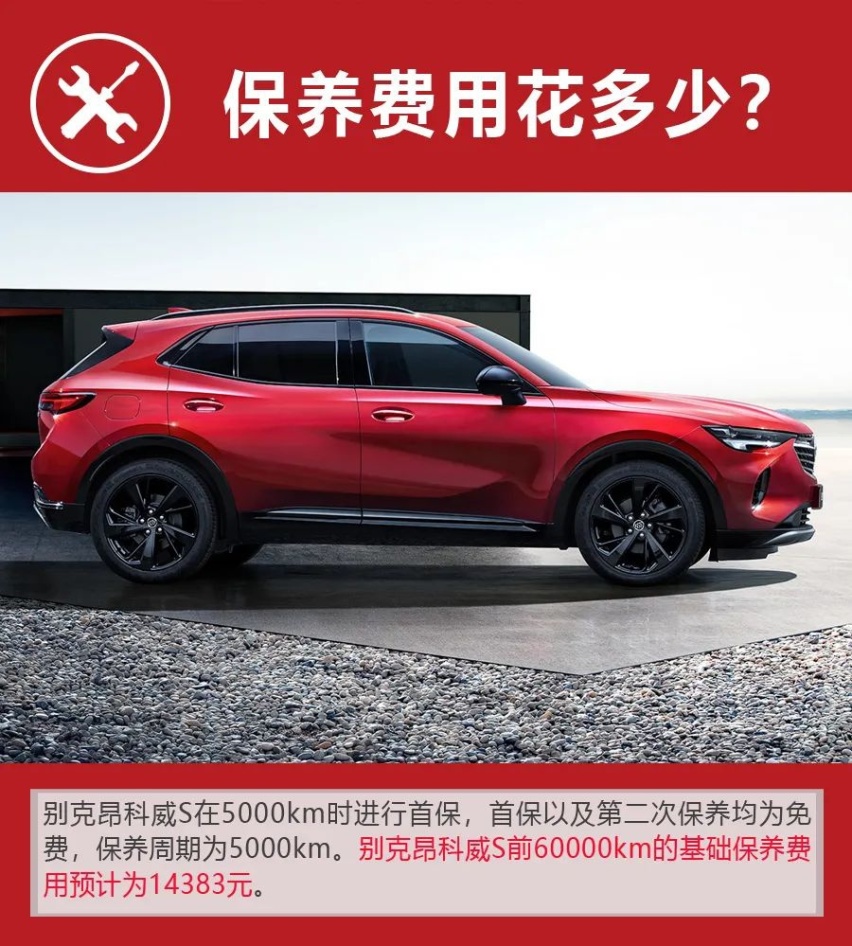 小保养超1000元，别克昂科威S购车、养车费用如何?