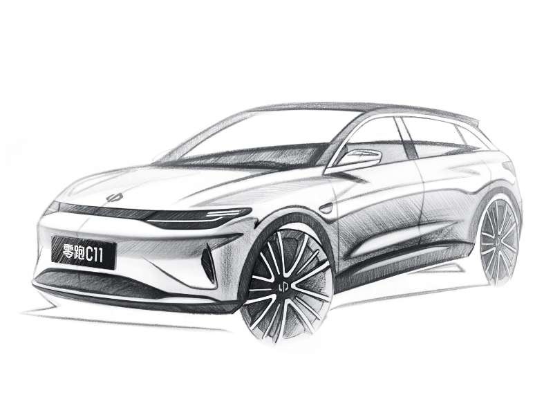 外形高度沿袭概念车，定位中型电动SUV，零跑C11预告图发布