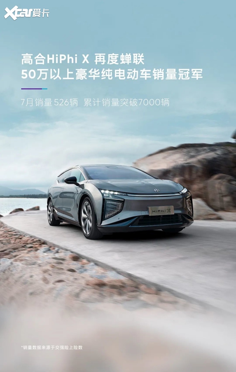高合汽车公布7月销量数据 销量526辆