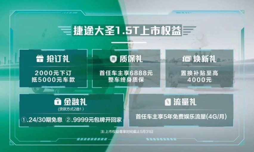 捷途大圣1.5T携新颜色焕新上市 9.39万元起！