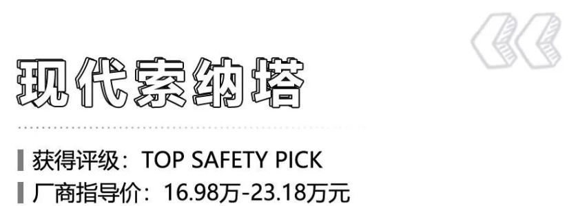 6款IIHS最佳安全中型车，“日系3强”入围，丰田凯美瑞领衔
