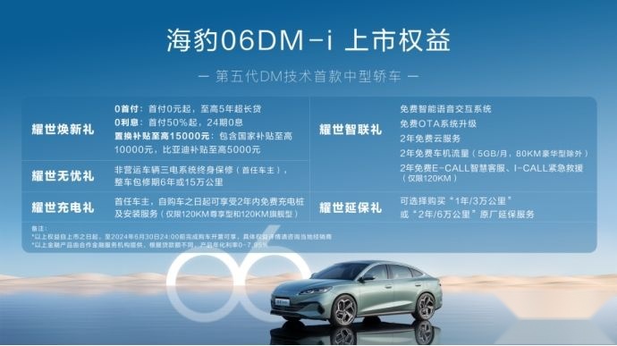 第五代DM技术首款中型轿车！比亚迪海豹06DM-i正式上市 9.98万
