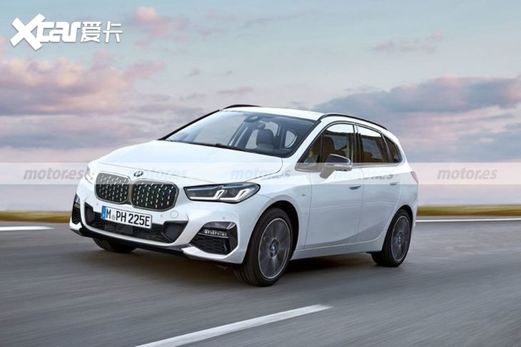 宝马2系旅行版渲染图 UKL2平台打造/轴距加长