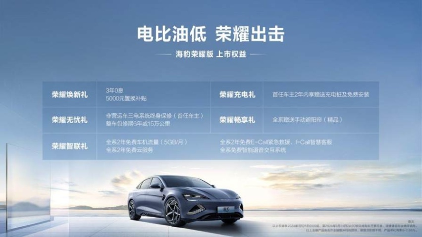 “电比油低”全新纯电轿跑比亚迪海豹荣耀版上市 售价17.98 万元起~
