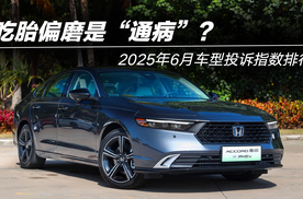 2025年6月车型投诉指数排行：吃胎偏磨是“通病”？