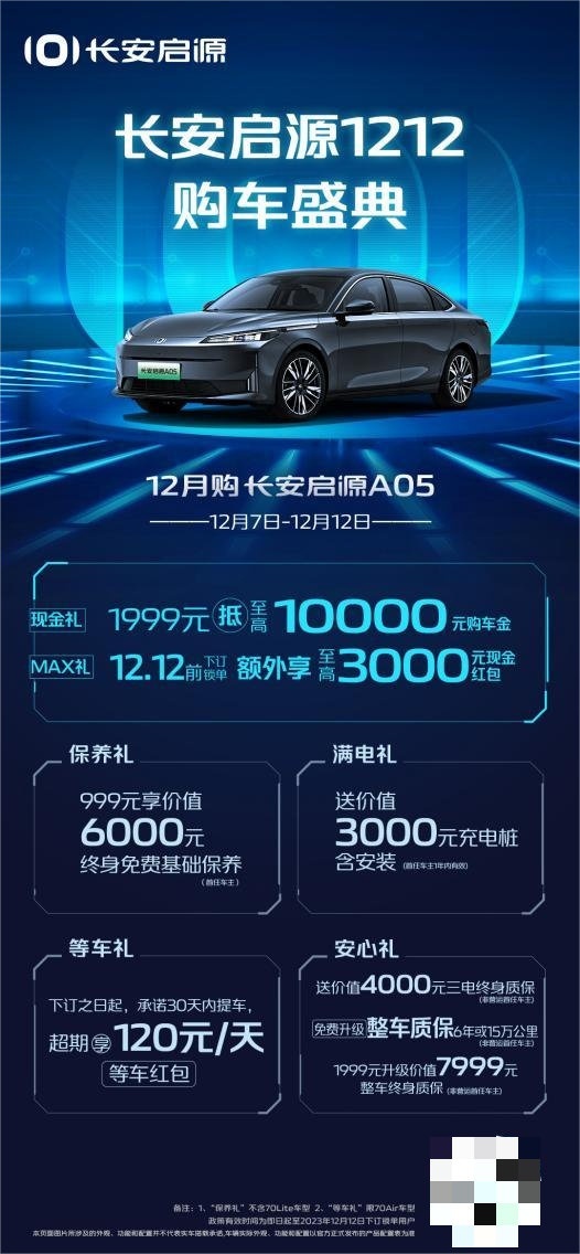 长安启源A05再现“狠活”，双12购车立享六重大礼