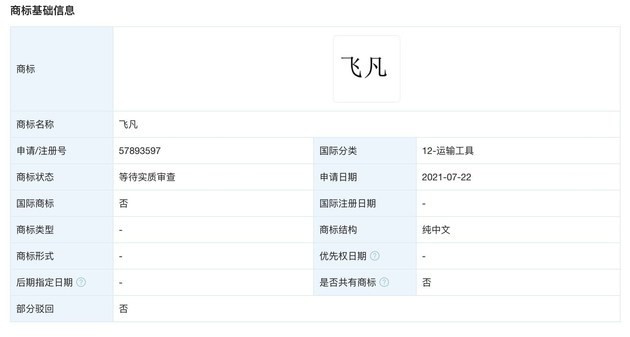 上汽R汽车中文名或为“飞凡”？