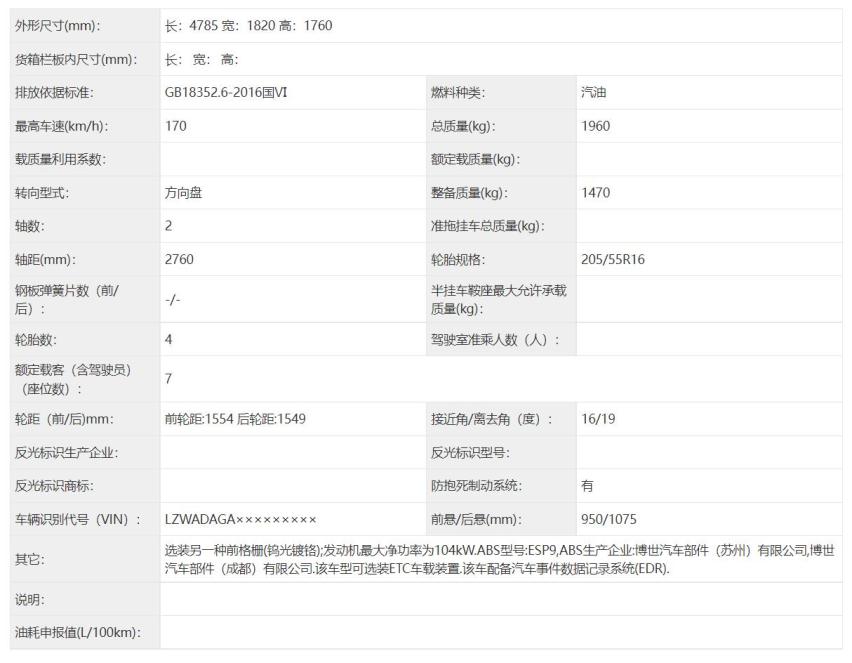 五菱全新MPV车型申报图曝光 外观更精致