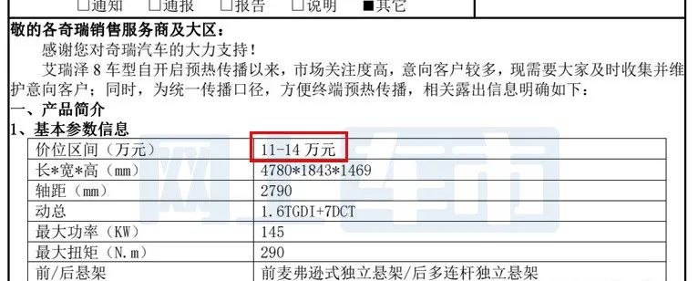 奇瑞艾瑞泽8疑似售价被曝光 、理想全新SUV专利图曝光…