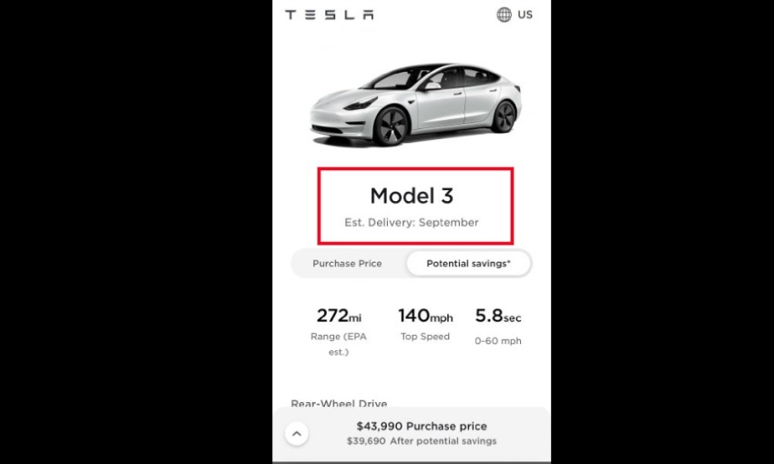 美版特斯拉Model 3入门车型更名，配备磷酸铁锂电池，明年6月交付