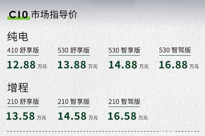 对标理想L7，零跑C10上市售12.88万起，增程/纯电可选！