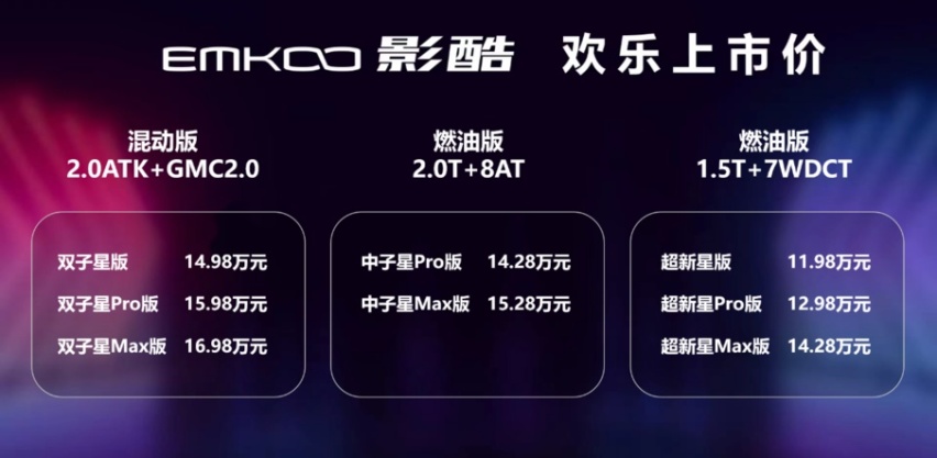 11.98万元上市发布价，传祺影酷用科技和动力筑起影系列最新成员