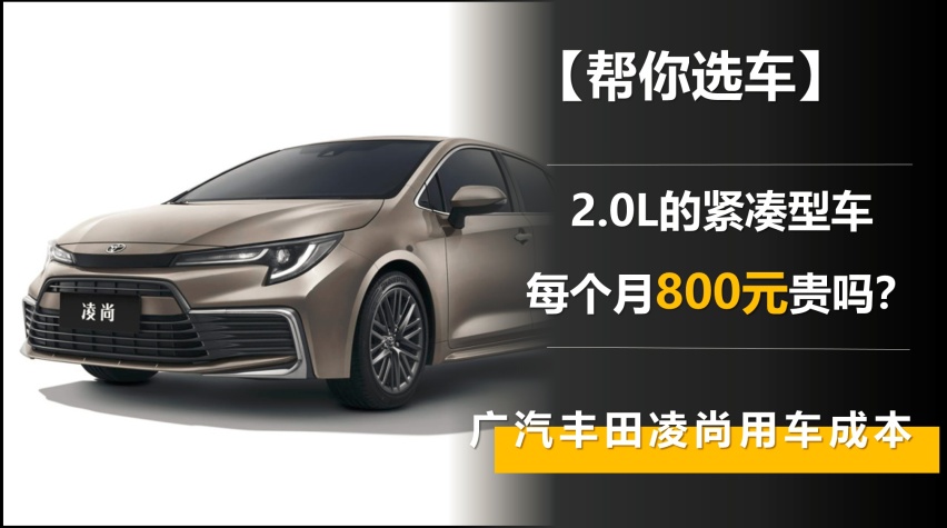 【帮你选车】2.0L的紧凑型车 每个月花800元算贵吗？凌尚用车成本