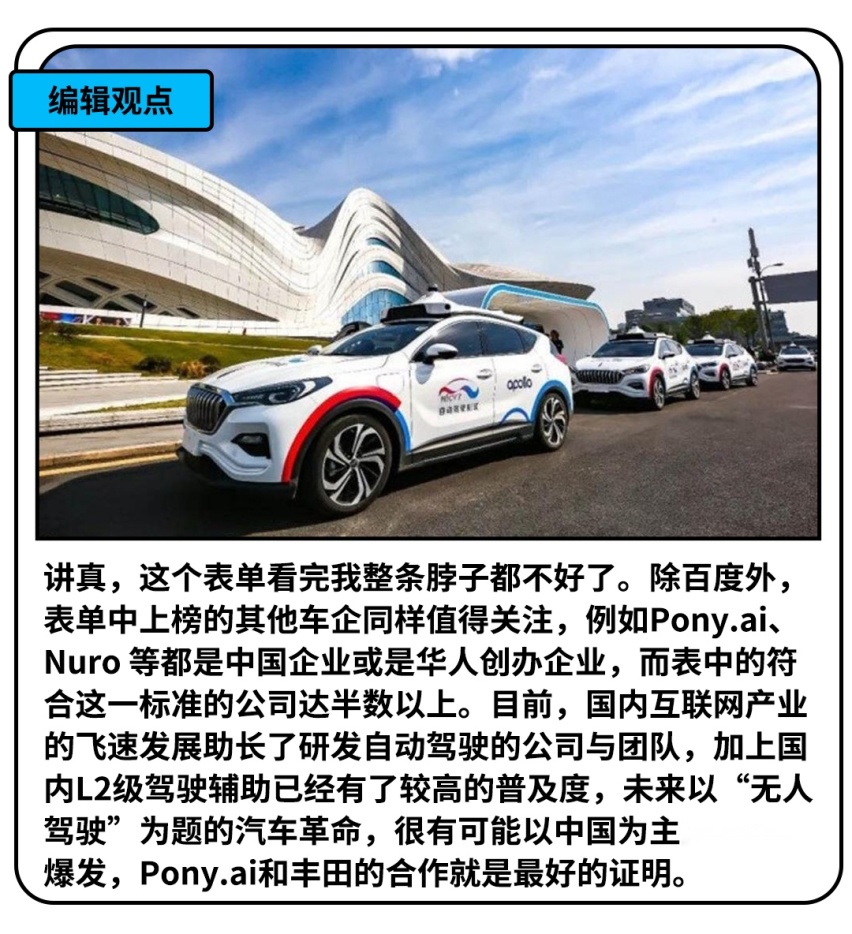 【快讯】加州自动驾驶KO榜出炉，第一名居然是中国企业！