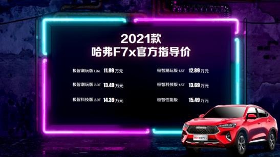 王勉之选 华少首推2021款哈弗F7/F7x11.18万起售
