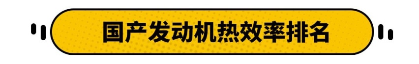 热效率最高的5款国产发动机，奇瑞只能垫底？