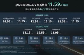 11.59万起 “国家队”下场卷AI 25款东风奕派eπ007上市