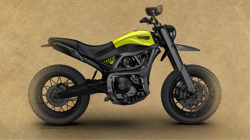 杜卡迪Scrambler1100 Pro 新款设计初稿曝光