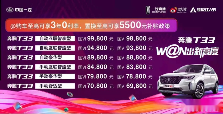 网红经济大行其道时，玩嗨的是奔腾T33