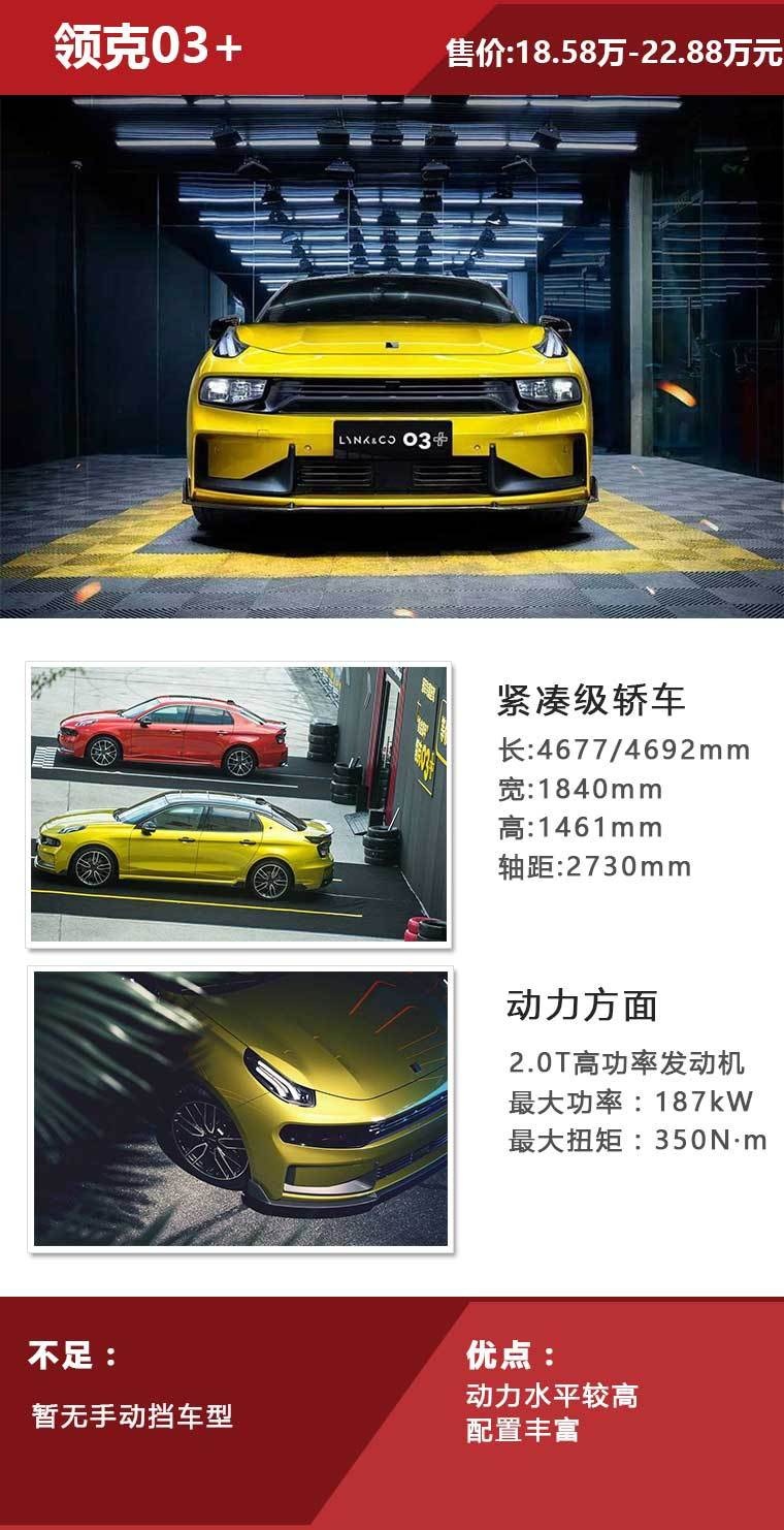 18.58万起，领克03+正式上市！5.9秒破百！