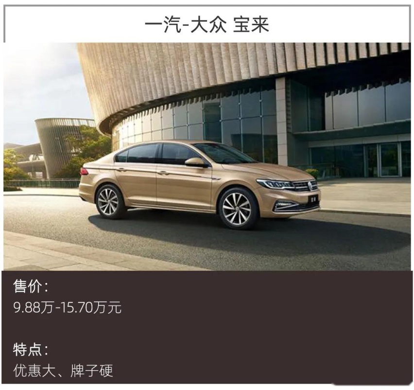 不到10万元,影豹、宝来、凌派都能给你惊喜