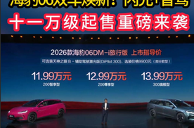 双豹全维进阶 比亚迪2026款海豹06GT、海豹06DM-i旅行版齐发