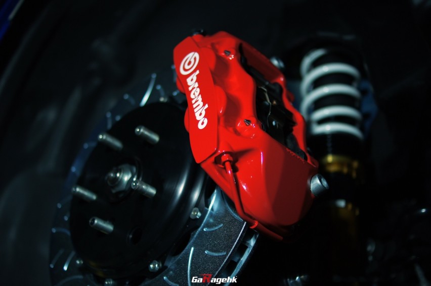狂野之蓝，斯巴鲁WRX STI改装Brembo GT刹车套件