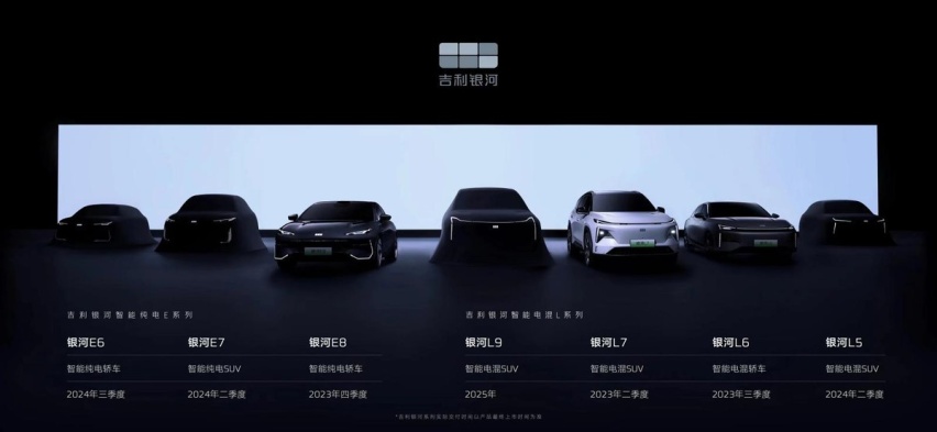 吉利银河正式发布，2年推出7款新车，L7剑指20万级电混车型