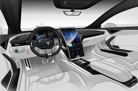 新款特斯拉Model S效果图，外观更加凌厉激进