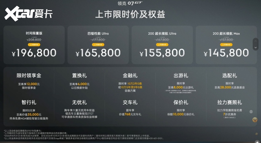 领克07GT上市：三款基础款型如何选？落地成本全解析